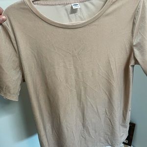 Faux velvet t shirt
